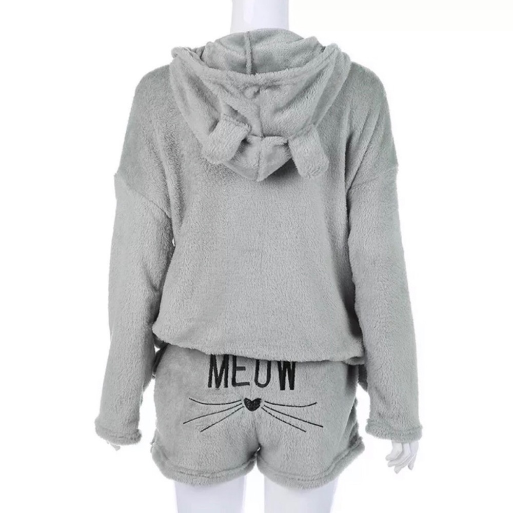 LAST 🆕Womens Cute Pajamas Meow Sleepwear Set - Picture 7 of 8